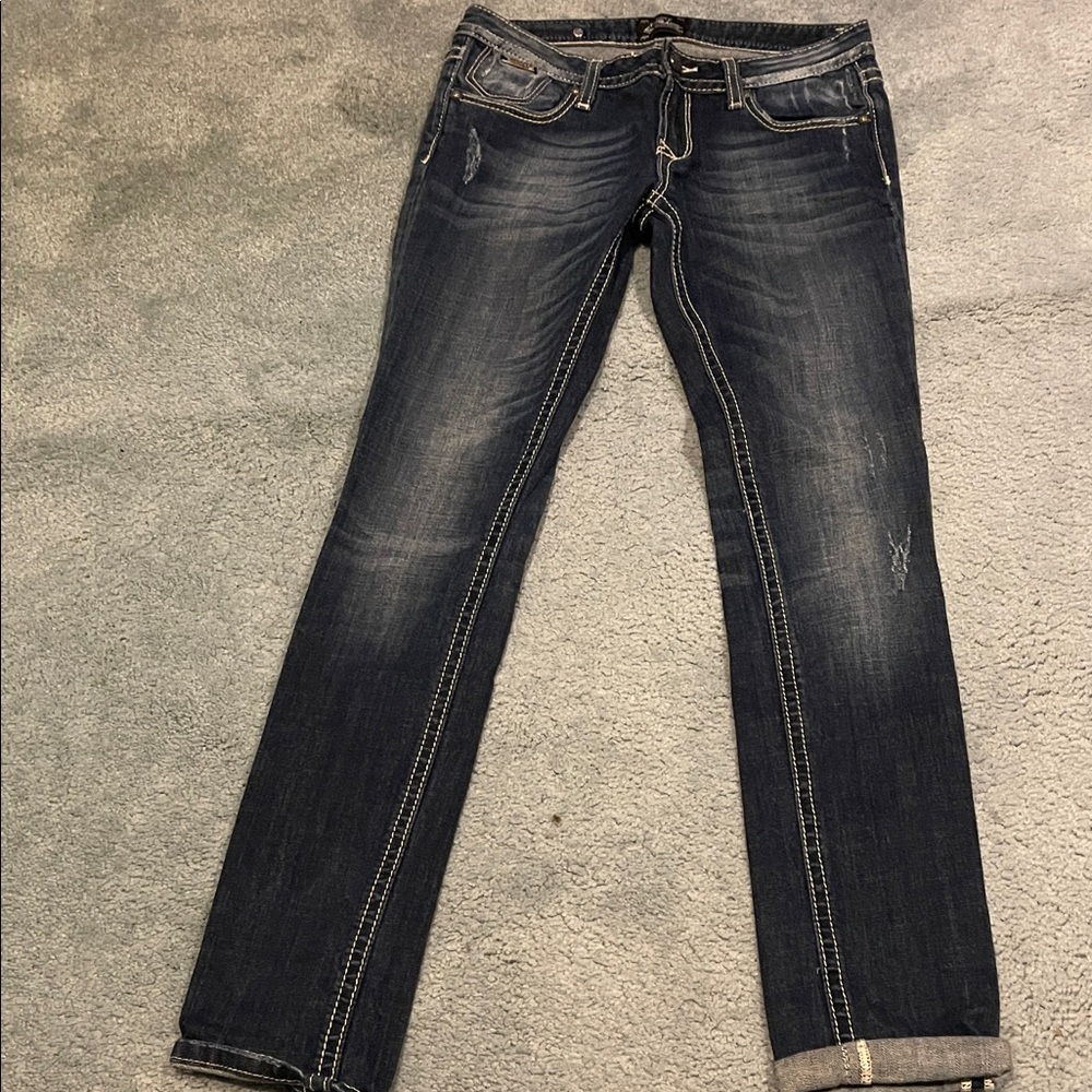 Express Dark Blue Skinny Jeans